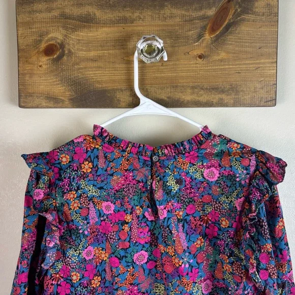J Crew Small Flutter-sleeve top in Liberty of London Floral Ciara print blouse - Picture 8 of 13